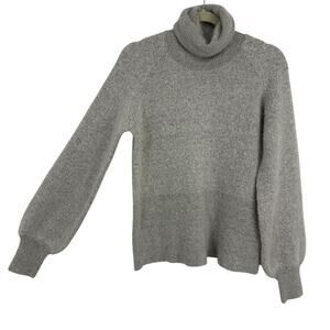 Just Female Blair knit Turtleneck Sweater Size Oversized XS Light Grey Melange